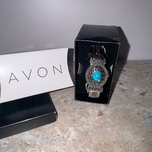 Avon Silver Bracelet with Blue Accent